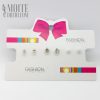 Сет нежни обеци перли, камъчета, топчета 4 mm